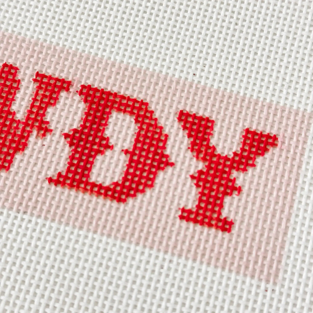 Cotswold Co Designs - Hand-Painted “Howdy” Bookmark Needlepoint Canvas | 2” x 7” 