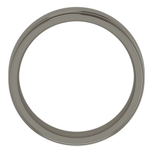 Titanium 6 mm Stepped-Edge Comfort-Fit Flat Band Size 7