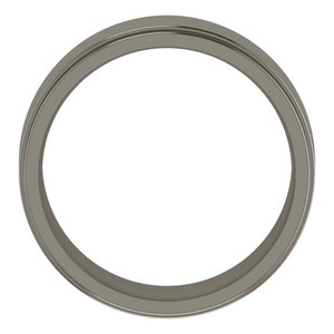 Titanium 7 mm Stepped-Edge Comfort-Fit Flat Band Size 11.5