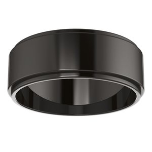 Zirconium 7 mm Stepped-Edge Flat Band Size 8.5