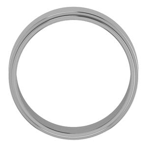 Cobalt 7 mm Stepped-Edge Flat Band Size 8