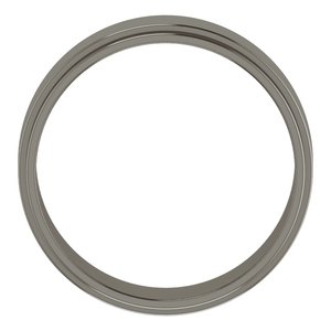Titanium 6 mm Stepped-Edge Flat Band Size 10