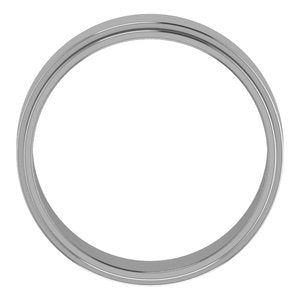 Cobalt 6 mm Stepped-Edge Flat Band Size 12.5