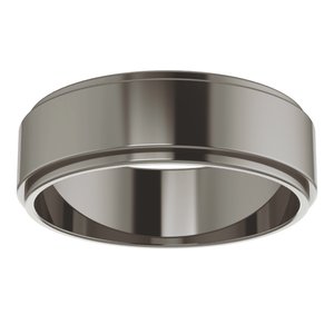 Titanium 6 mm Stepped-Edge Flat Band Size 8