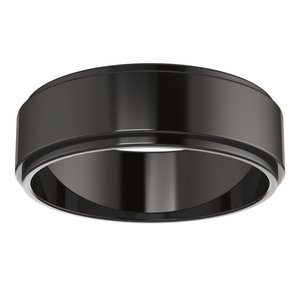Zirconium 6 mm Stepped-Edge Flat Band Size 8