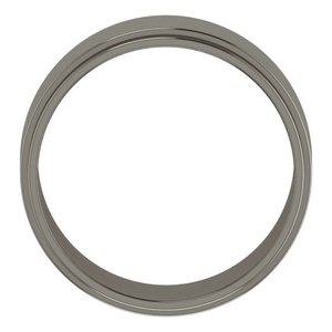 Titanium 8 mm Stepped-Edge Flat Band Size 11.5