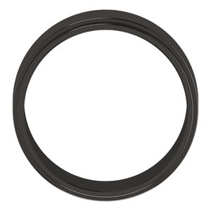 Zirconium 8 mm Stepped-Edge Flat Band Size 12