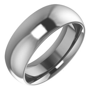 Cobalt 7 mm Comfort-Fit Half Round Band Size 11.5