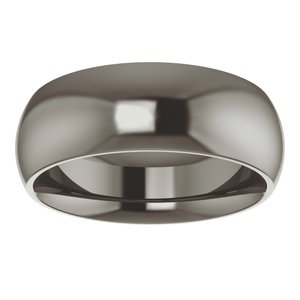 Titanium 7 mm Comfort-Fit Half Round Band Size 10.5