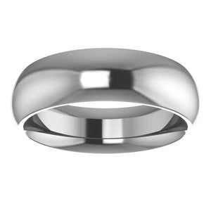 Cobalt 6 mm Comfort-Fit Half Round Band Size 9