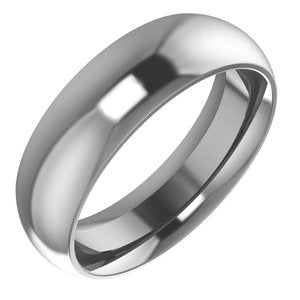 Cobalt 6 mm Comfort-Fit Half Round Band Size 12.5