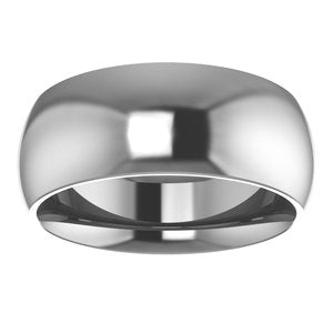 Cobalt 8 mm Comfort-Fit Half Round Band Size 11.5