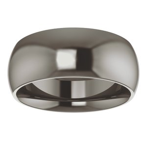 Titanium 8 mm Comfort-Fit Half Round Band Size 11