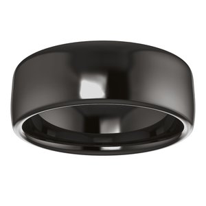 Zirconium 7 mm Comfort-Fit Standard Weight European-Style Band Size 10