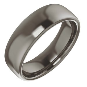 Titanium 6 mm Comfort-Fit Standard Weight European-Style Band Size 11.5