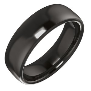 Zirconium 6 mm Comfort-Fit Standard Weight European-Style Band Size 9