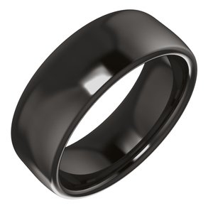Zirconium 7 mm Comfort-Fit Standard Weight European-Style Band Size 7