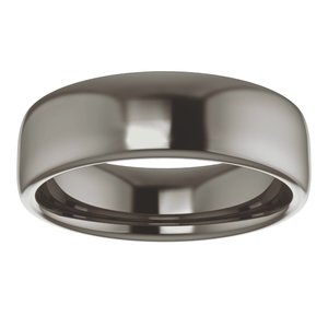 Titanium 6 mm Comfort-Fit Standard Weight European-Style Band Size 7