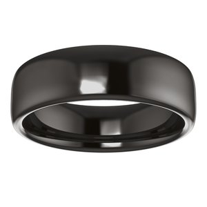 Zirconium 6 mm Comfort-Fit Standard Weight European-Style Band Size 8