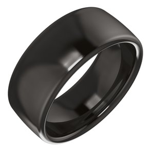 Zirconium 8 mm Comfort-Fit Standard Weight European-Style Band Size 12