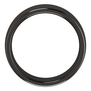 Zirconium 8 mm Comfort-Fit Standard Weight European-Style Band Size 9.5