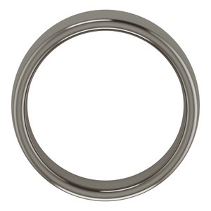 Titanium 8 mm Comfort-Fit Standard Weight European-Style Band Size 7