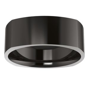 Zirconium 7 mm Comfort-Fit Square Band Size 7