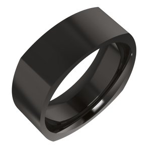 Zirconium 7 mm Comfort-Fit Square Band Size 7.5