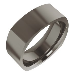 Titanium 7 mm Comfort-Fit Square Band Size 11