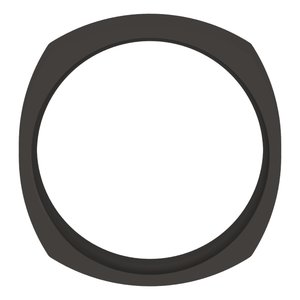 Zirconium 7 mm Comfort-Fit Square Band Size 7