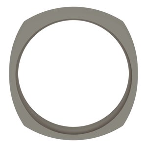 Titanium 7 mm Comfort-Fit Square Band Size 10.5