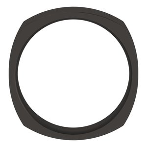 Zirconium 6 mm Comfort-Fit Square Band Size 12.5