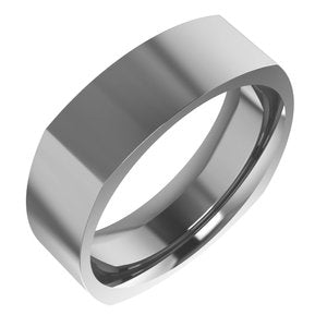 Cobalt 6 mm Comfort-Fit Square Band Size 9.5