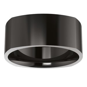 Zirconium 8 mm Comfort-Fit Square Band Size 10