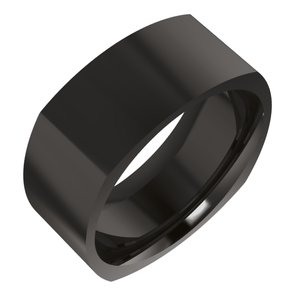 Zirconium 8 mm Comfort-Fit Square Band Size 9.5
