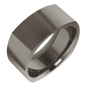 Titanium 8 mm Comfort-Fit Square Band Size 12.5