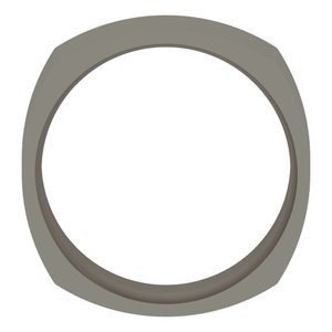 Titanium 8 mm Comfort-Fit Square Band Size 9