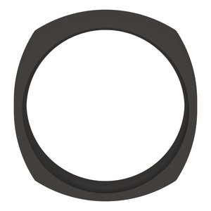 Zirconium 8 mm Comfort-Fit Square Band Size 8