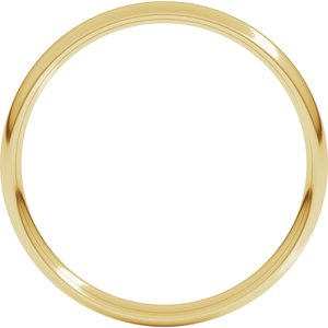 10K Yellow 3 mm Lightweight Comfort-Fit European-Style Band Size 5