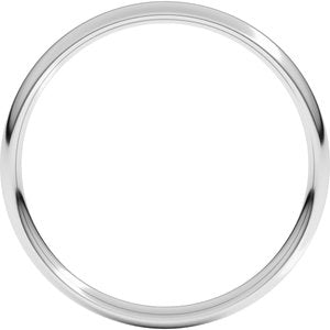 Platinum 3 mm Lightweight Comfort-Fit European-Style Band Size 15