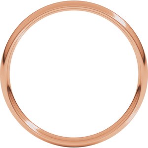 18K Rose 3 mm Lightweight Comfort-Fit European-Style Band Size 8