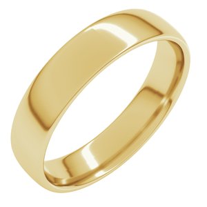 18K Yellow 5 mm Lightweight Comfort-Fit European-Style Band Size 9