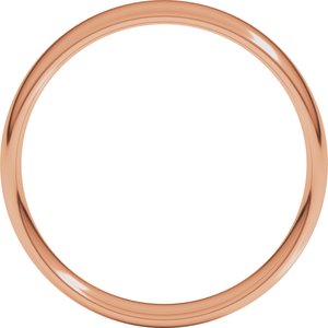 14K Rose 5 mm Lightweight Comfort-Fit European-Style Band Size 4.5