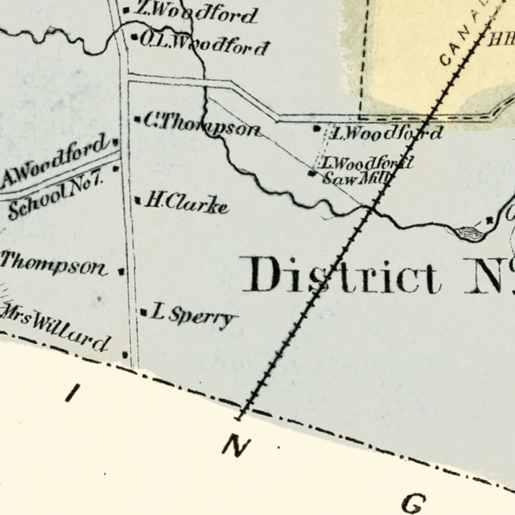 Vintage Map of Avon, Connecticut 1869