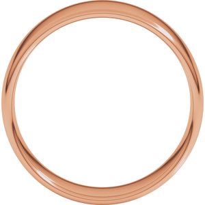 18K Rose 8 mm Lightweight Comfort-Fit European-Style Band Size 8