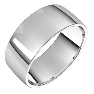 Platinum 9 mm Lightweight Comfort-Fit European-Style Band Size 12
