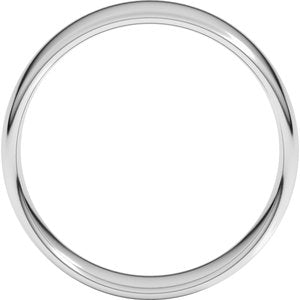 Platinum 7 mm Lightweight Comfort-Fit European-Style Band Size 8