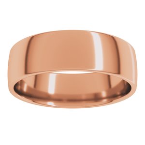 10K Rose 7 mm Lightweight Comfort-Fit European-Style Band Size 8.5