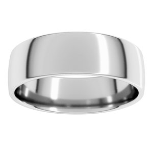 Sterling Silver 7 mm Lightweight Comfort-Fit European-Style Band Size 19.5