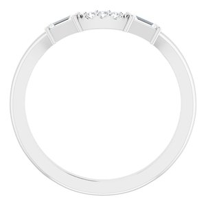 14K White 1/8 CTW Natural Diamond Matching Band